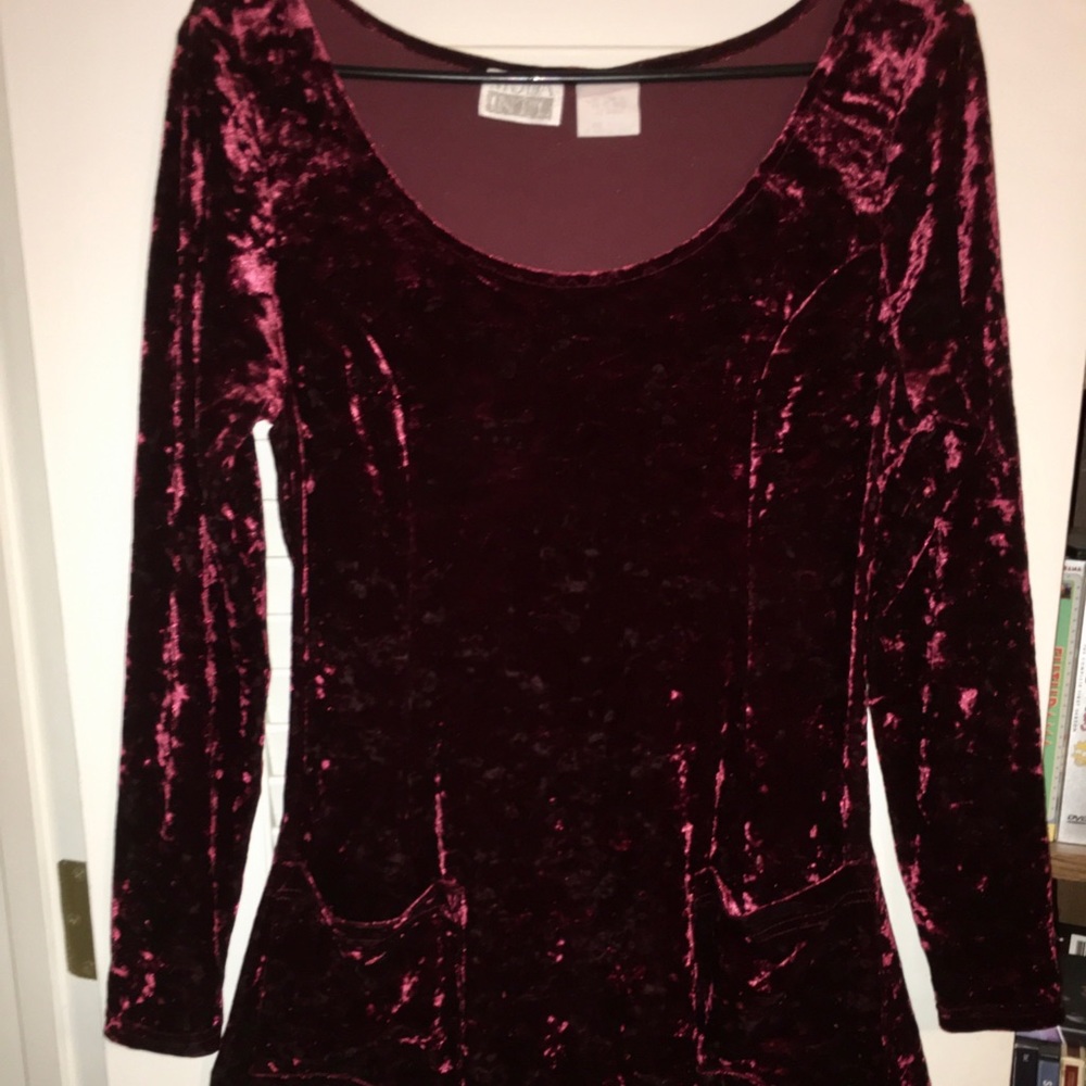 Red Vintage Velvet Dress